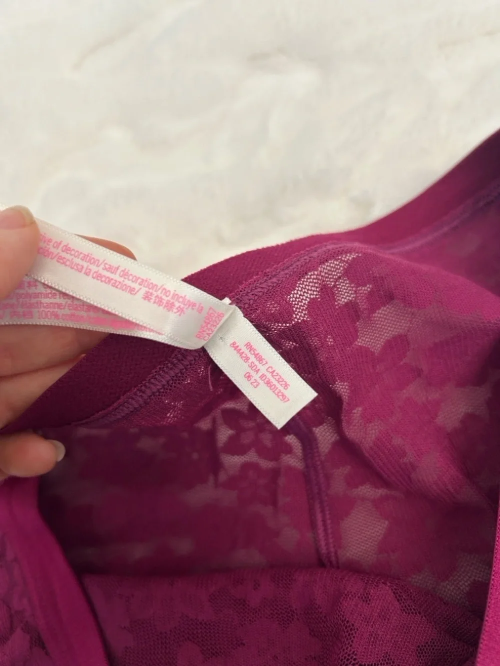 PINK Victoria’s Secret Cheekster Lace Panty L